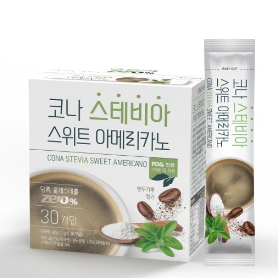 韓國甜葉菊美式咖啡｜不含糖｜不含卡路里｜2gx30條｜Mocha C&T｜韓國製造
