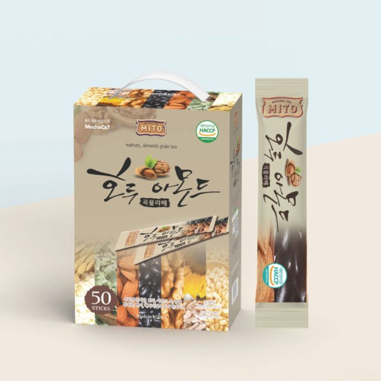 韓國Mito豐盛七穀核桃杏仁黑豆茶｜營養代餐｜18g x 50包｜Mocha C&T｜韓國製造