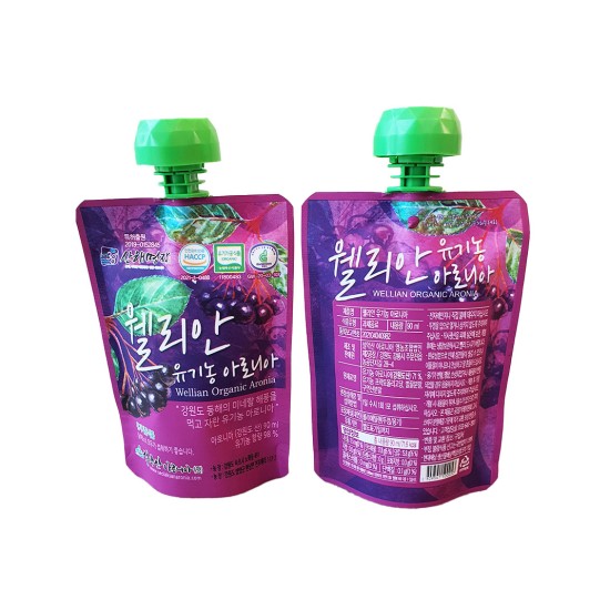 【禮盒装】韓國雪嶽山 100% 有機野櫻莓汁｜不老莓｜90ml x30包｜Wellian｜韓國製造