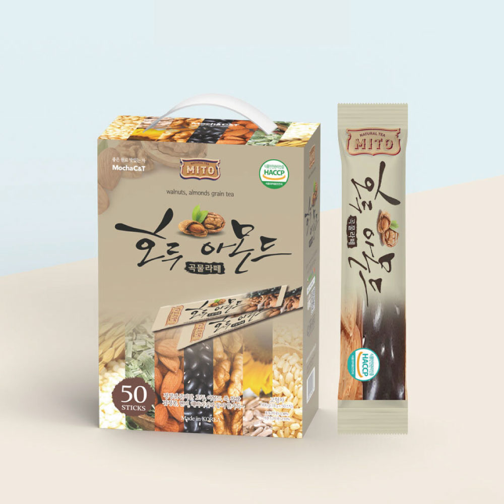 韓國Mito豐盛七穀核桃杏仁黑豆茶｜營養代餐｜18g x 50包｜Mocha C&T｜韓國製造