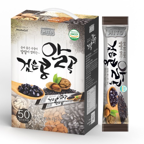 韓國Mito黑豆黑芝麻茶｜營養代餐｜18g x 50包｜Mocha C&T｜韓國製造
