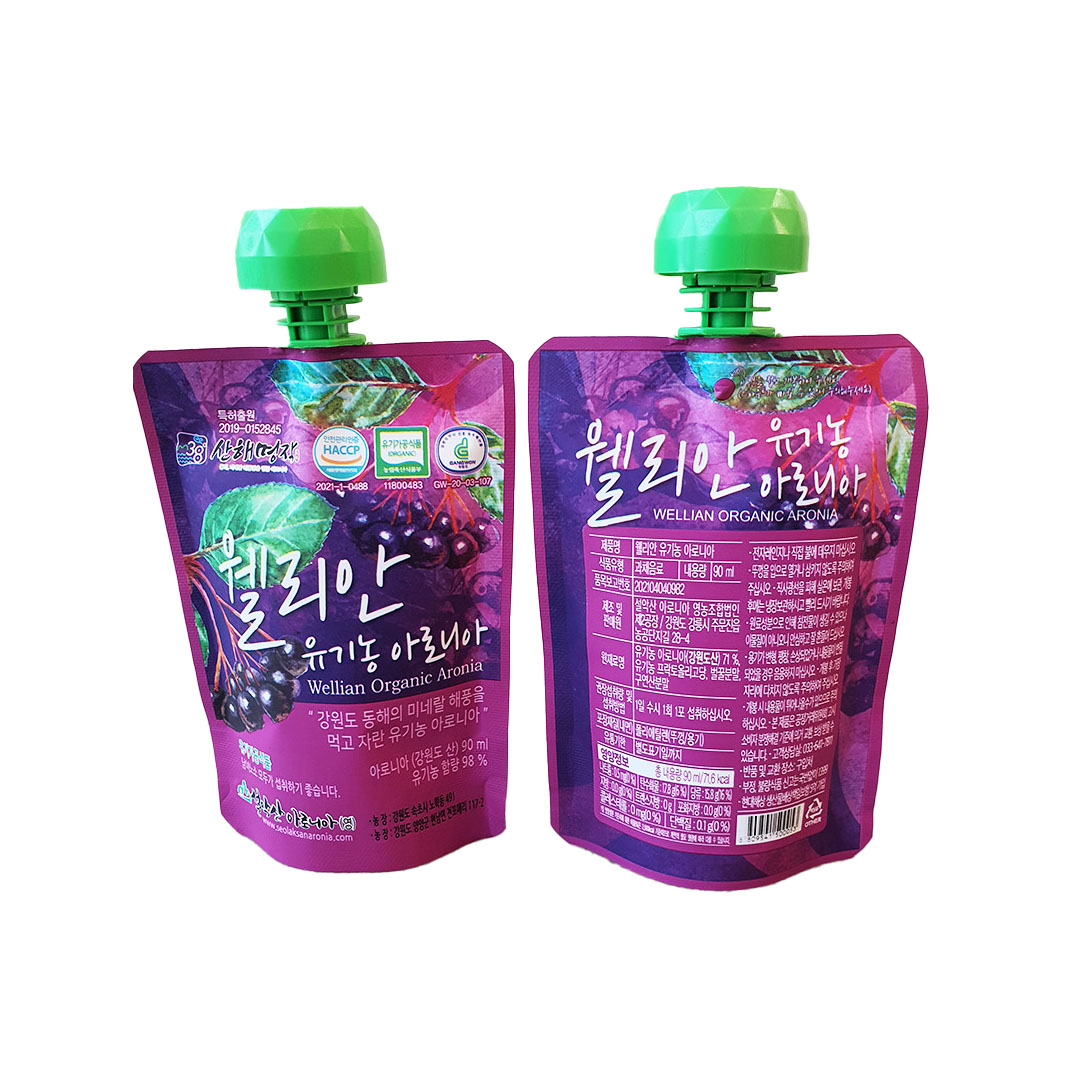 【禮盒装】韓國雪嶽山 100% 有機野櫻莓汁｜不老莓｜90ml x30包｜Wellian｜韓國製造